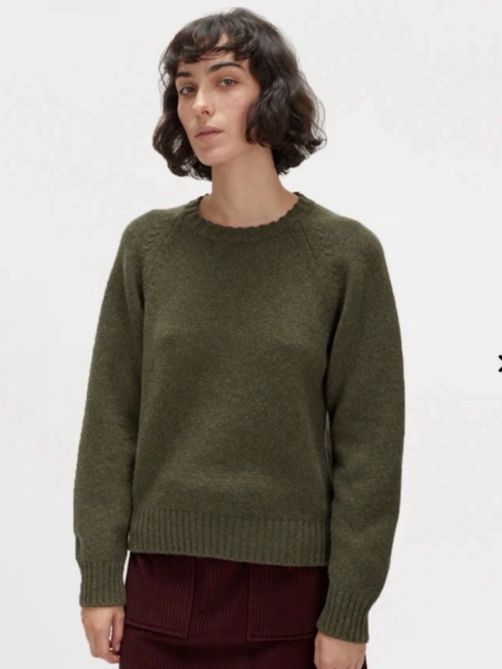 A.P.C. Olive Green Crewneck Sweater